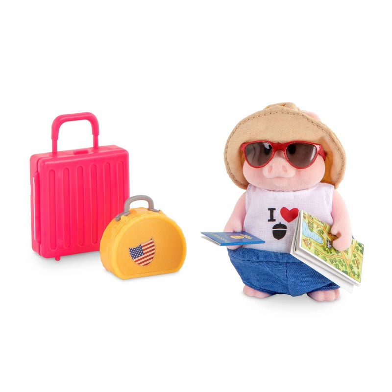 Li'l Woodzeez Miniature Playset with Animal Figurine 19pc - Travel Set?