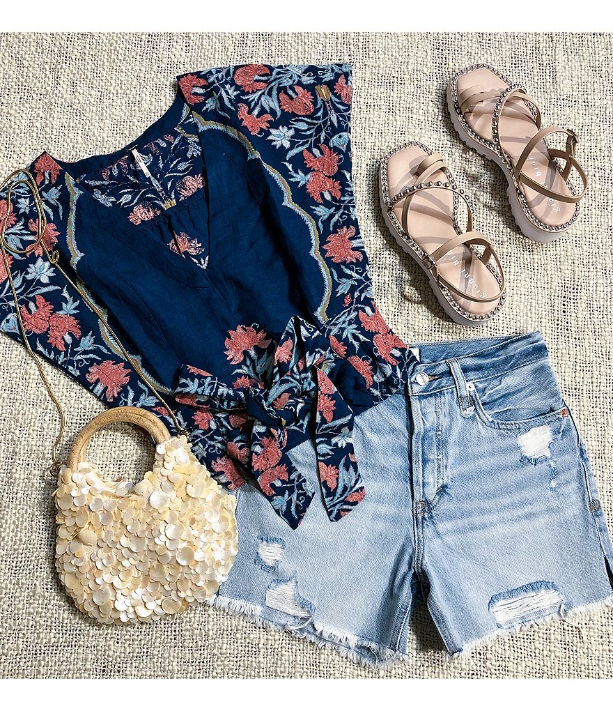 Cloth & Stone Button Side Coordinating Shorts