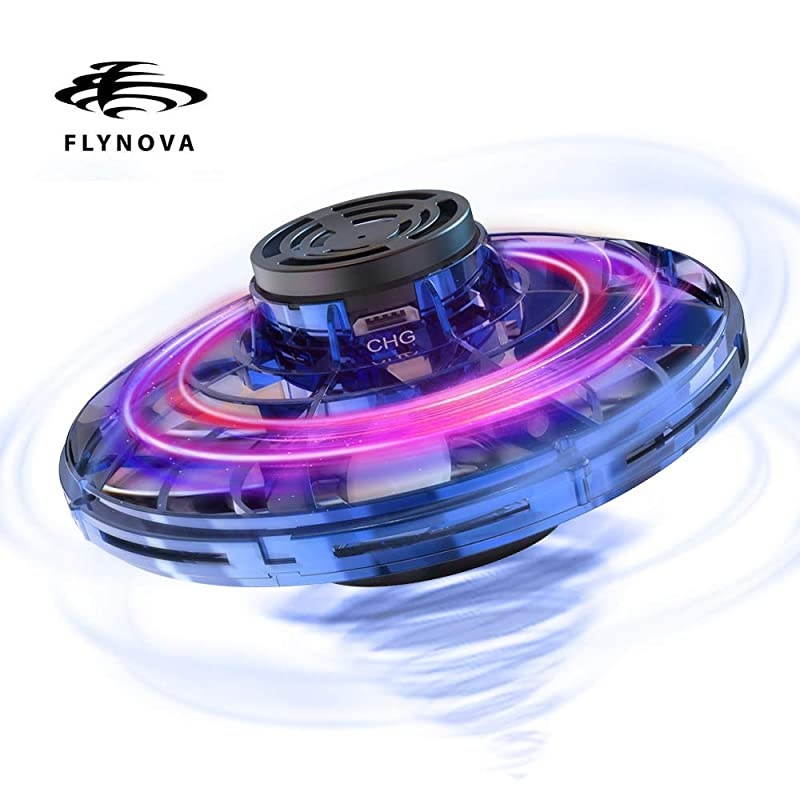 2020 Upgraded The Most Tricked-Out Flying Spinner, Hand Operated Drones for Kids or Adults - UFO Flying Toy with 360&deg; Rotating and Shinning LED Lights