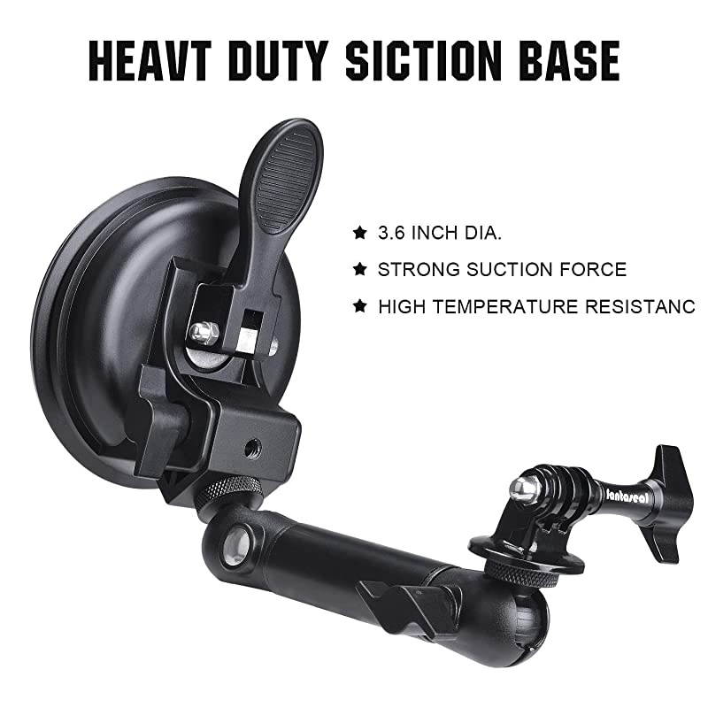Camera Smartphone Vacuum Suction Cup Mount Motion Camcorder Race Car Cab Cockpit Mounts Vehicle Windshied Hood Cab Rooftop Sunroof Windows Door Wall Holder for GoPro Sony iPhone for HiSpeed