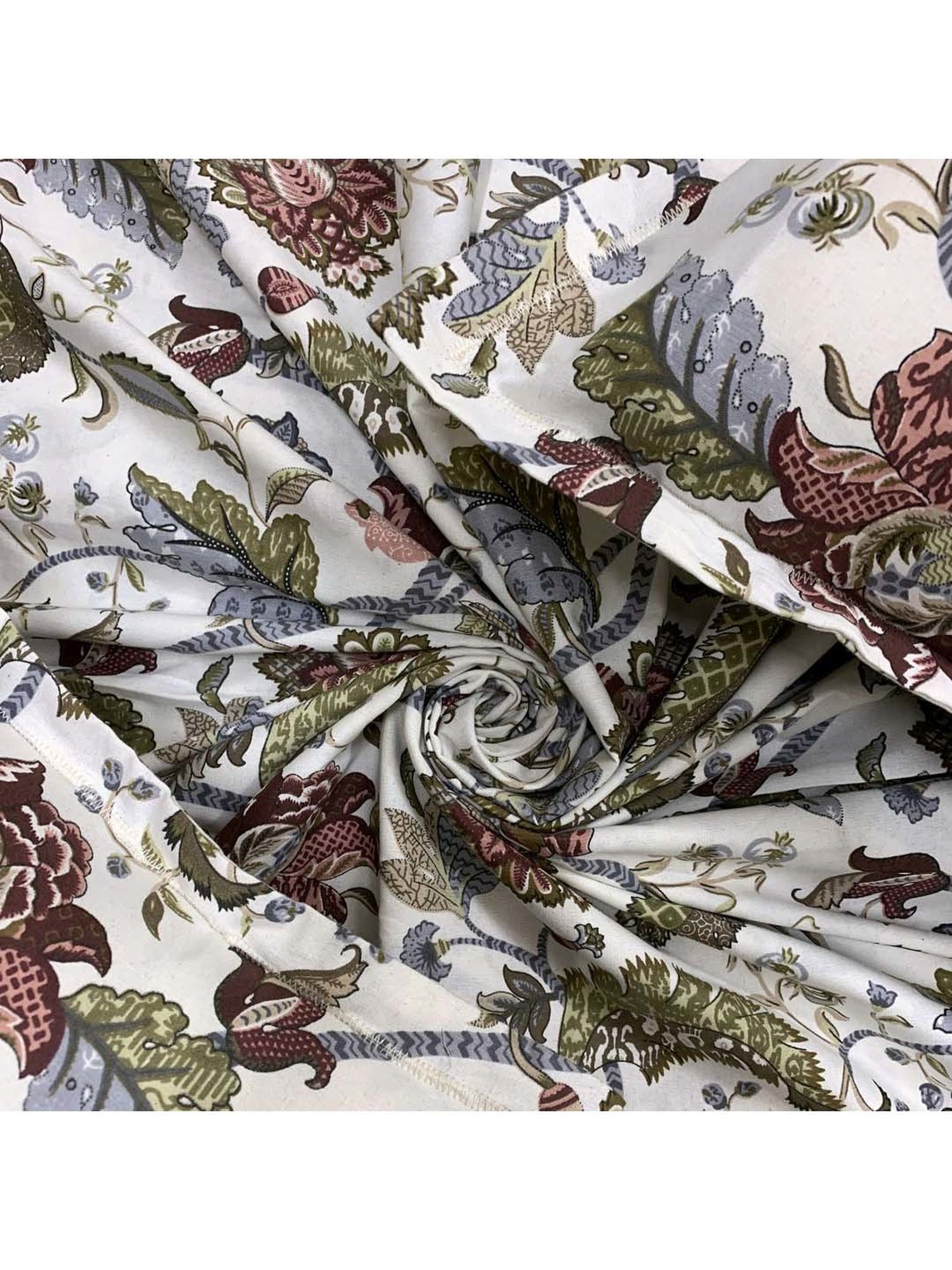 BELLA CASA Genteel Floral Multicolor 180 TC Cotton Bedsheet with 2 Pillow Covers