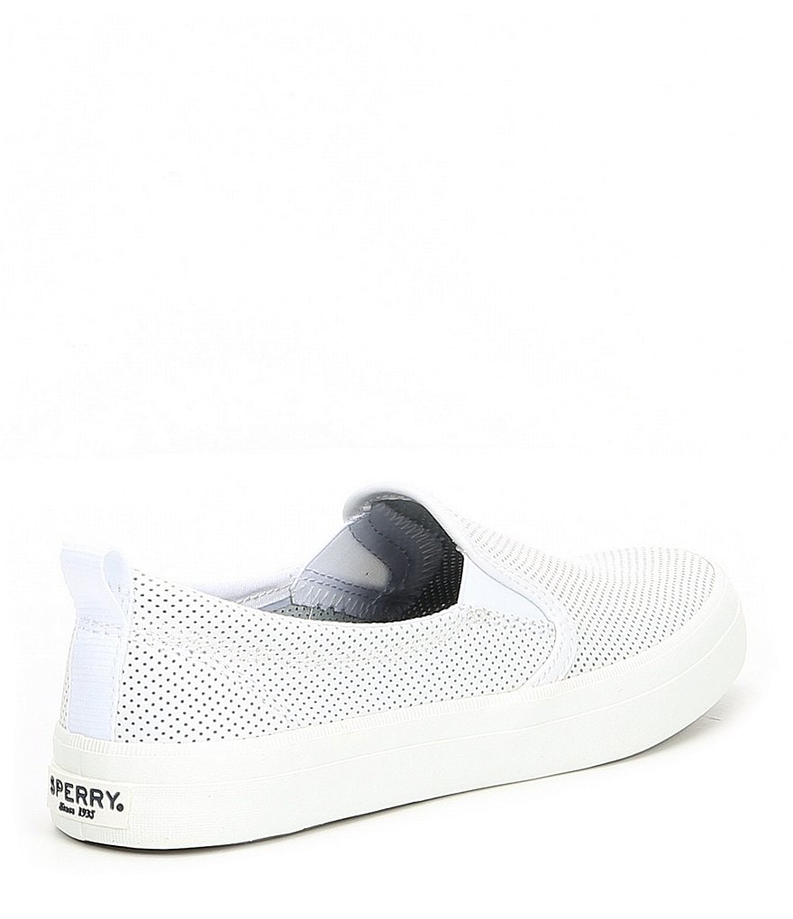 Sperry Crest Twin Gore Mini Perforated Leather Slip-On Sneakers