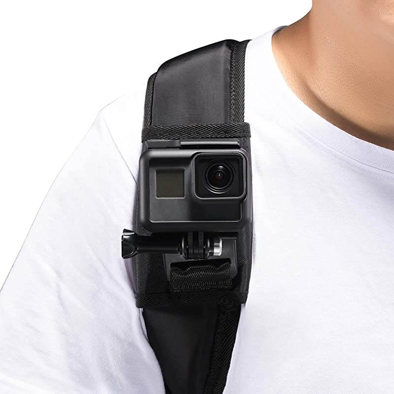 Shoulder Strap Mount with 360 Degree Adjustable Rotation J Hook Buckle Hook amp Loop Fastener Strap for GoPro Hero 2018 GoPro Hero 7 6 5 4 3+ Session Xiaomi Yi Sjcam
