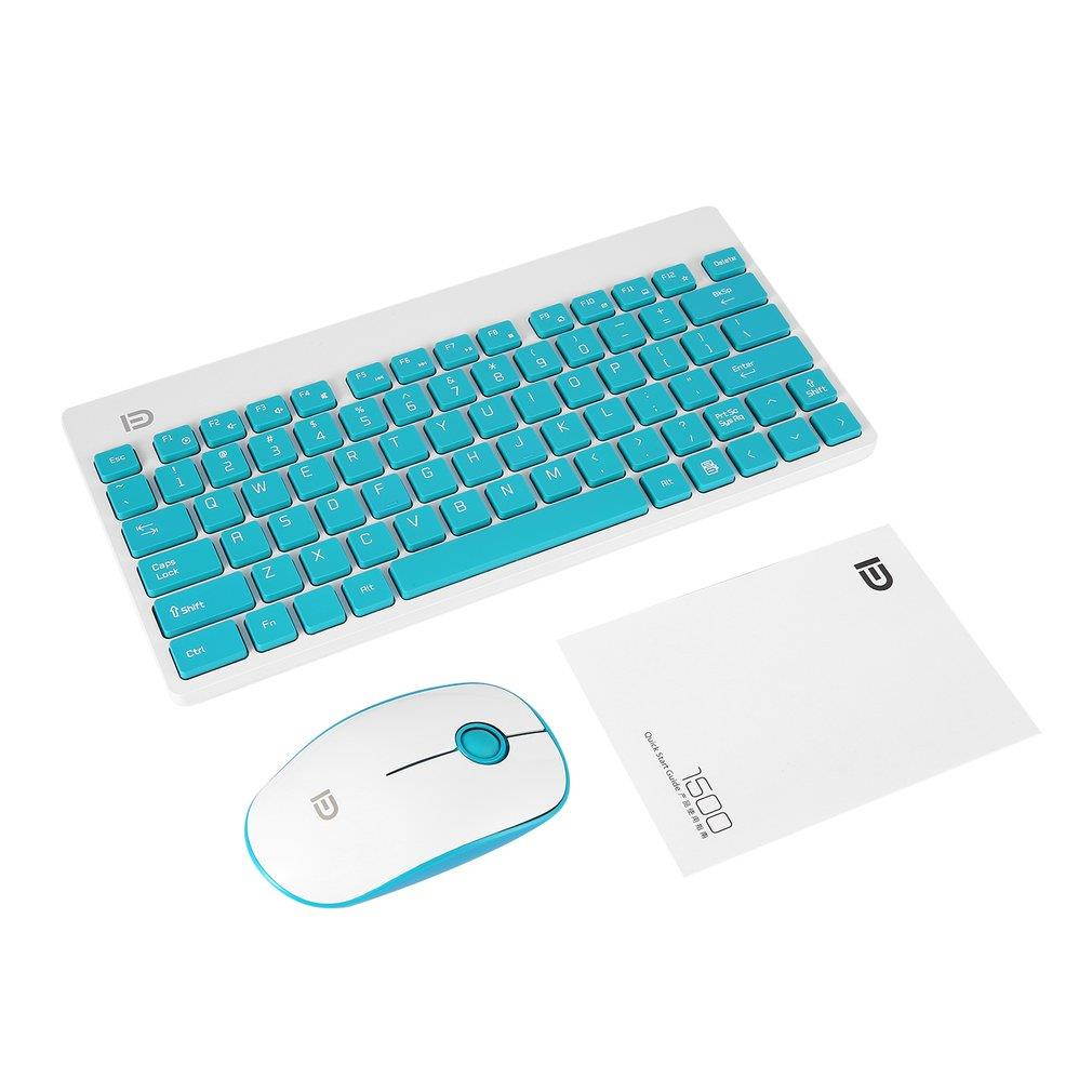 Forter Mini Wireless Keyboard Mouse Combo Set USB 2.4Ghz for Computer Desktop