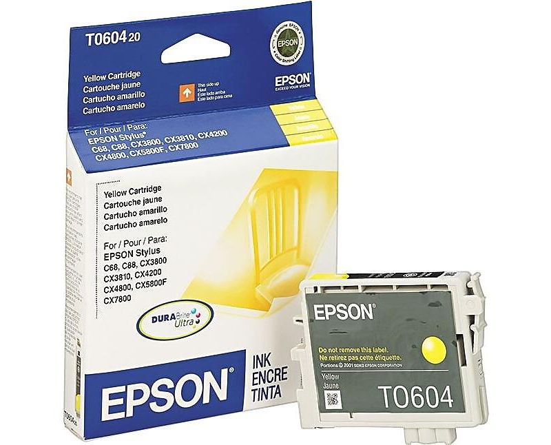Epson 60 Yellow Ink Cartridge, Standard (T060420) T060420-S