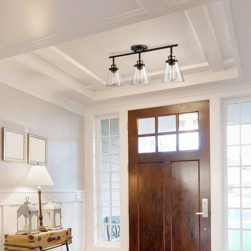 3 Light Jackson Track Lighting Kit with Accents Dark Bronze - Globe Electric