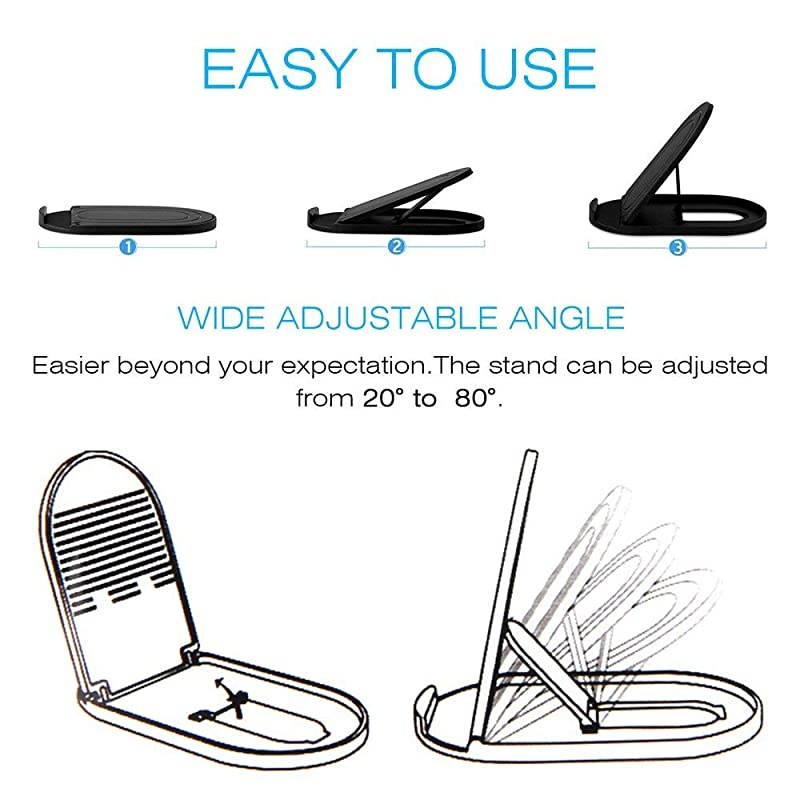 Cell Phone Stand 4Pack,  Portable Foldable Desktop Cell Phone Holder Adjustable Universal Multi-Angle Cradle for Tablet iPad Mini iPhone X/xr/xs max Samsung Galaxy, Black, White, Pink