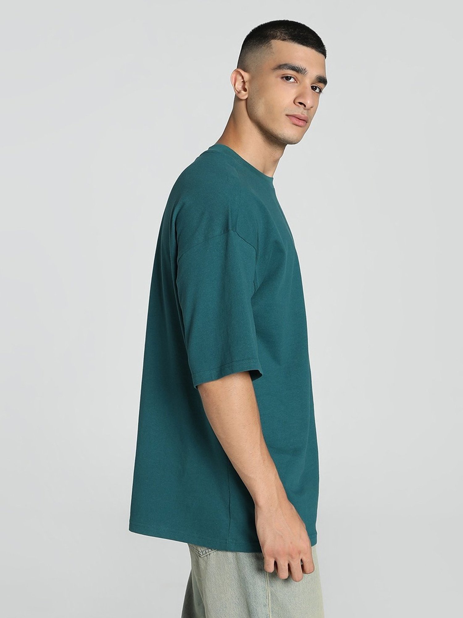 Puma Green Cotton Relaxed Fit Unisex T-Shirt