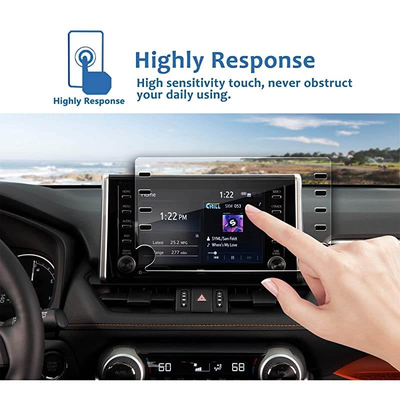 Car Navigation Screen Protector for 2019 2020 Corolla Hatchback 8Inch Tempered Glass 9H Hardness Car Infotainment Display Center Touch Protective Film ScratchResistant 2019 8Inch