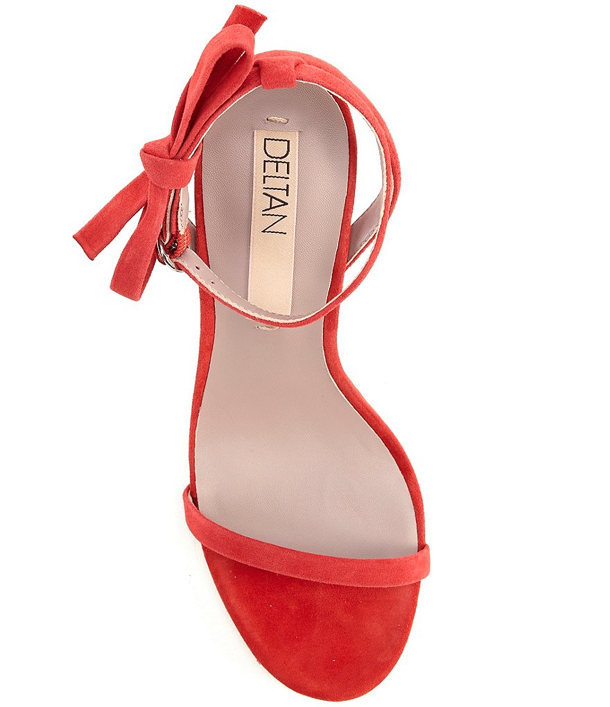 Deltan Miranda Suede Ankle Bow Dress Sandals