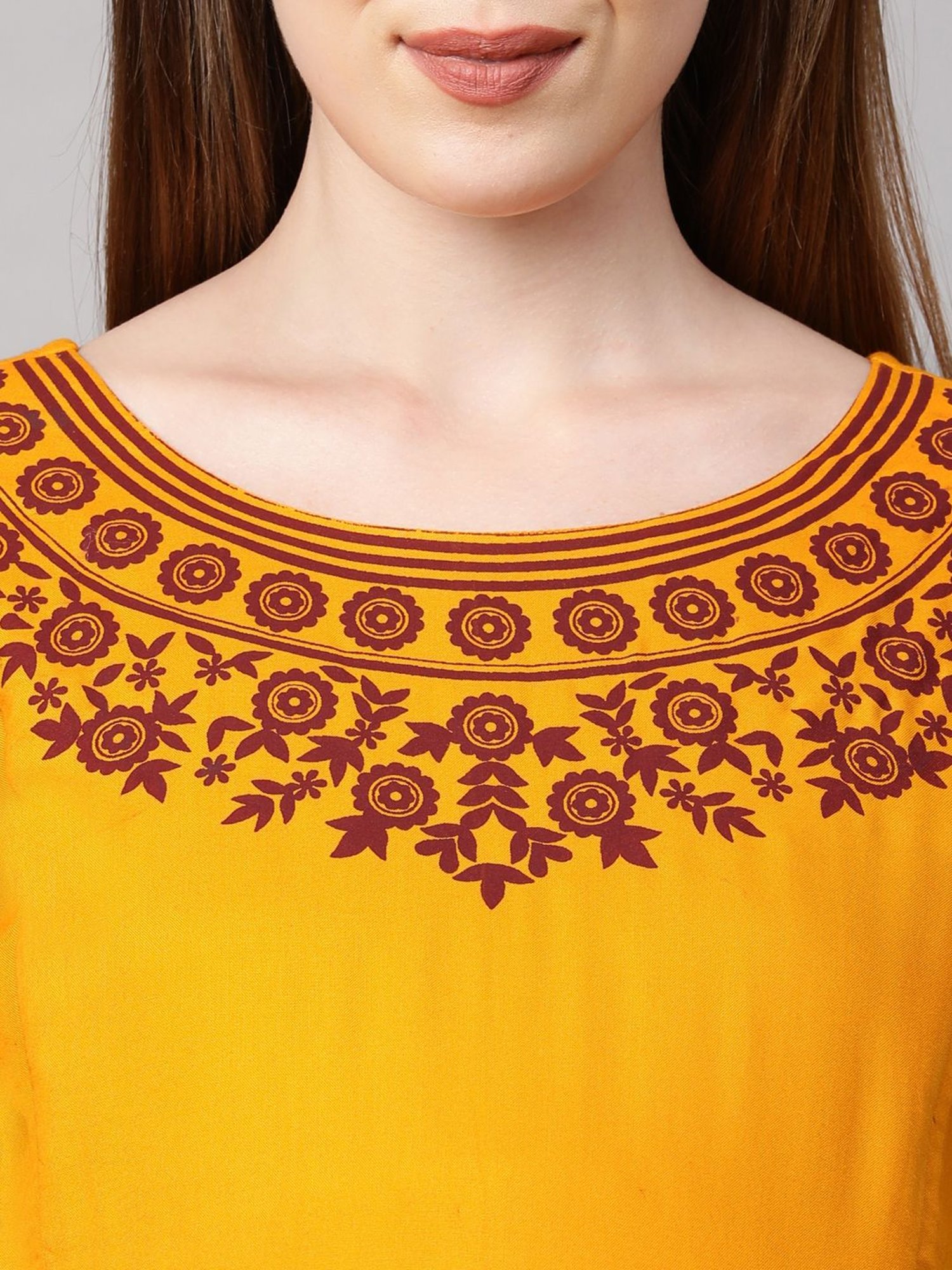 Mine4Nine Multicolor Printed Maternity Kurta