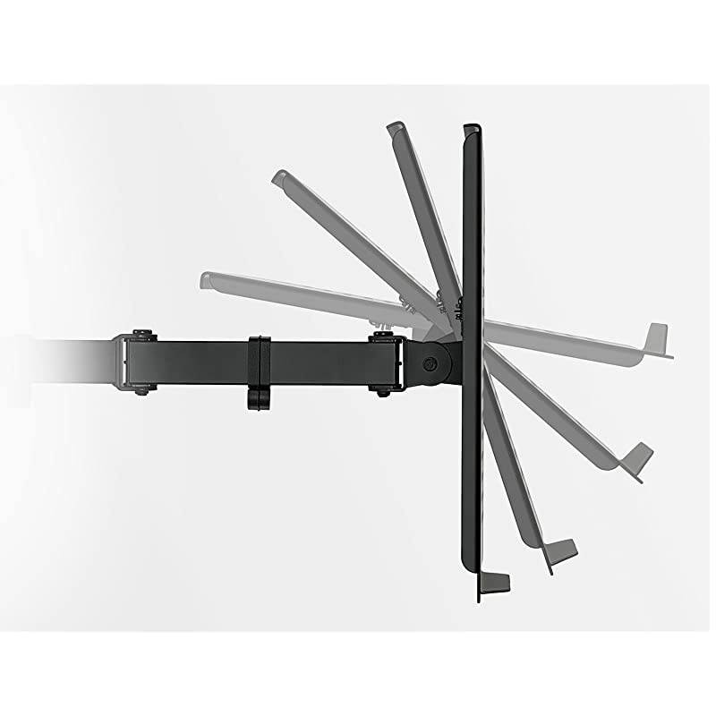 Laptop Desk Stand Mount | Articulating Vented Laptop Tray Mount | Fully Adjustable Laptop Arm Mount | Single Laptop Desk Extension with C-Clamp | Heavy-Duty Laptop Desk Stand (MI-4352LT)