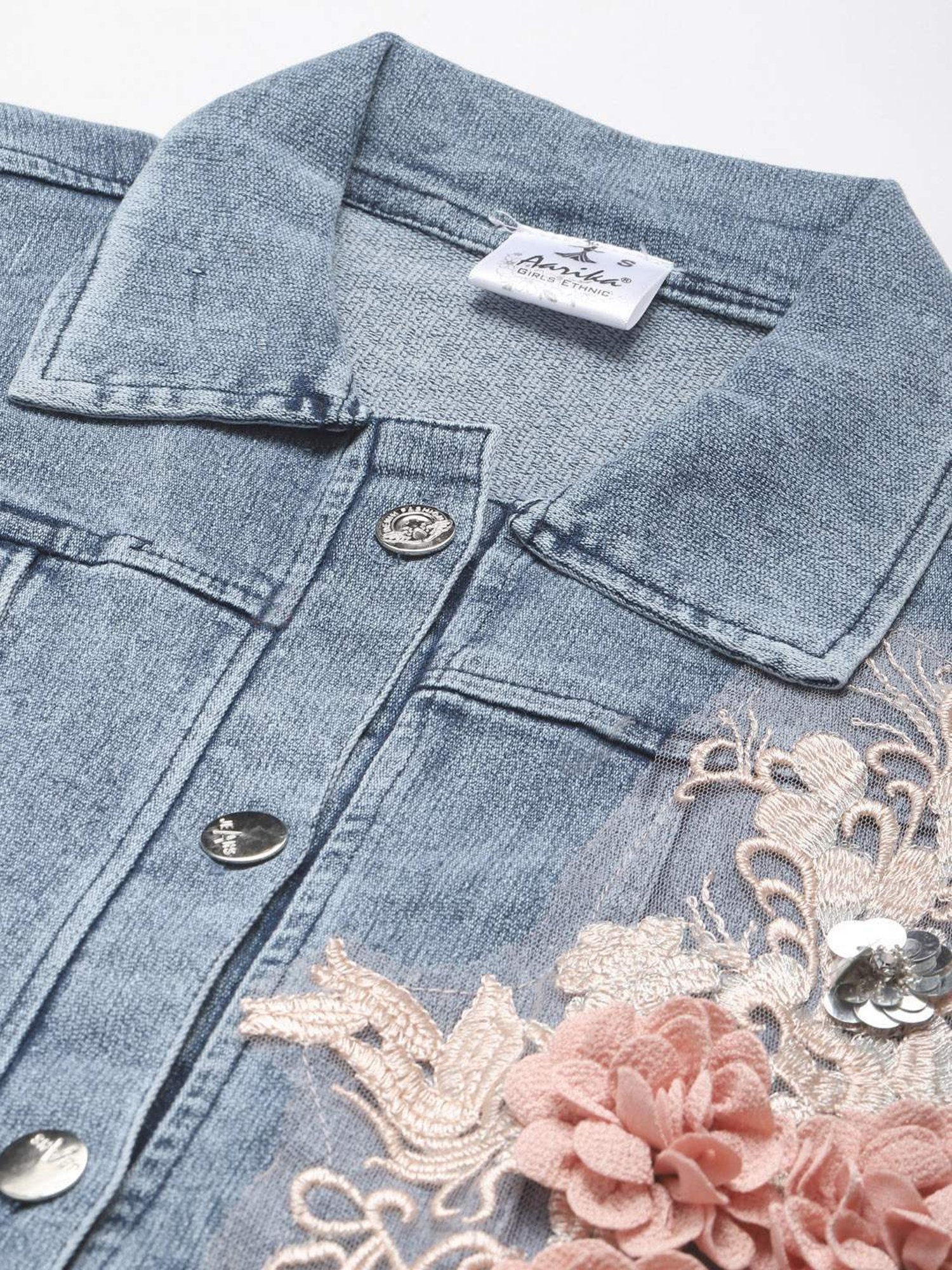 Aarika Blue Embroidered Jacket