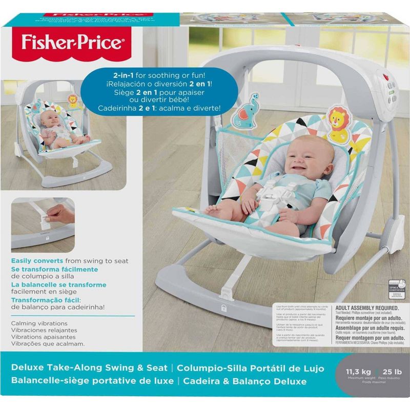 Fisher-Price Deluxe Take-Along Swing & Seat - Falling Leaves