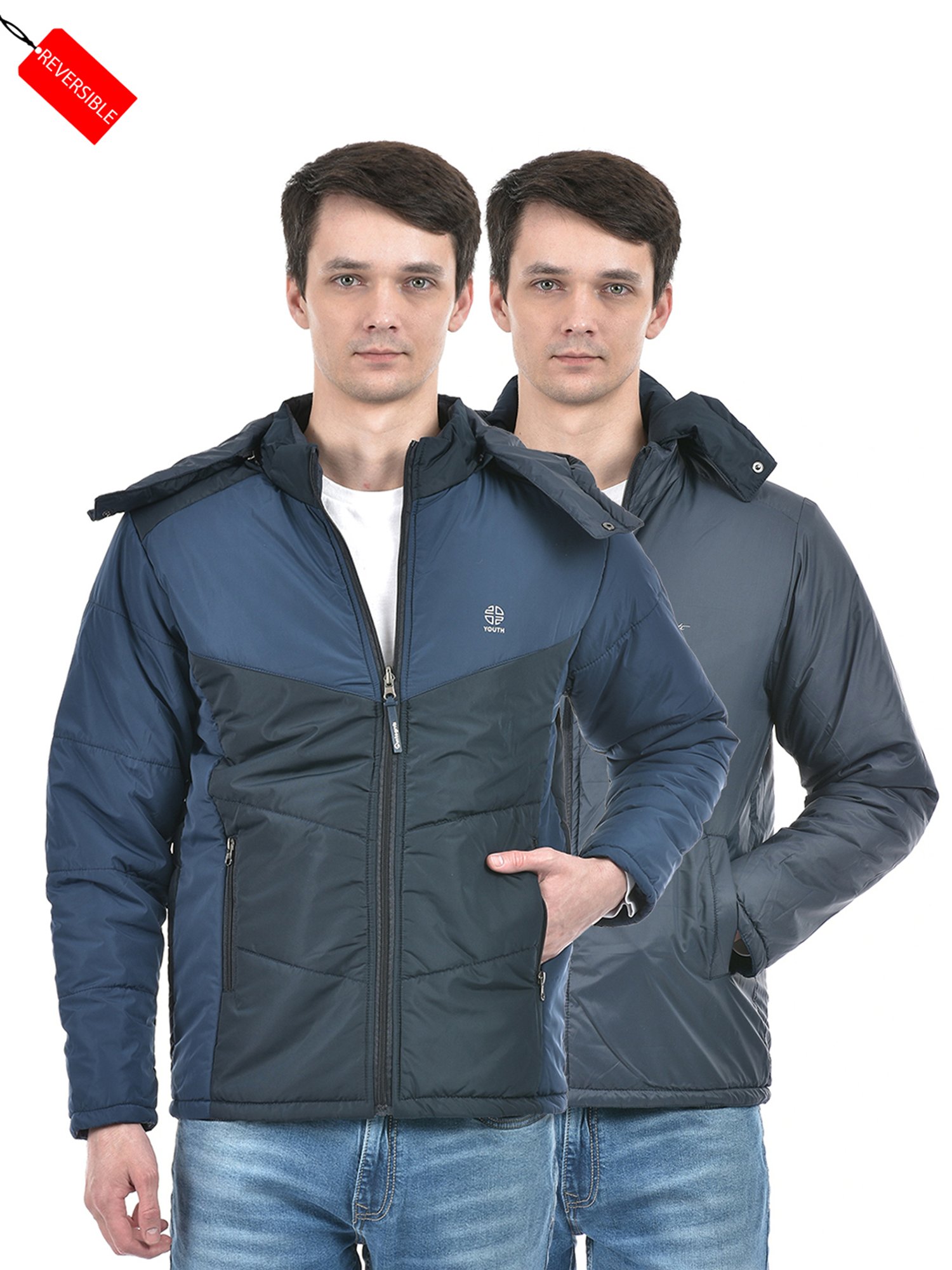 Integriti Denim Navy Regular Fit Reversible Jacket