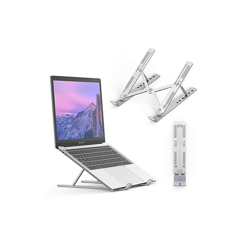 Laptop Stand Portable MacBook Stand Foldable Aluminum Alloy Ventilated Notebook Riser Adjustable Six EyeLevel Ergonomic Laptop Riser for 10156 Notebook Thinkpad Tablet