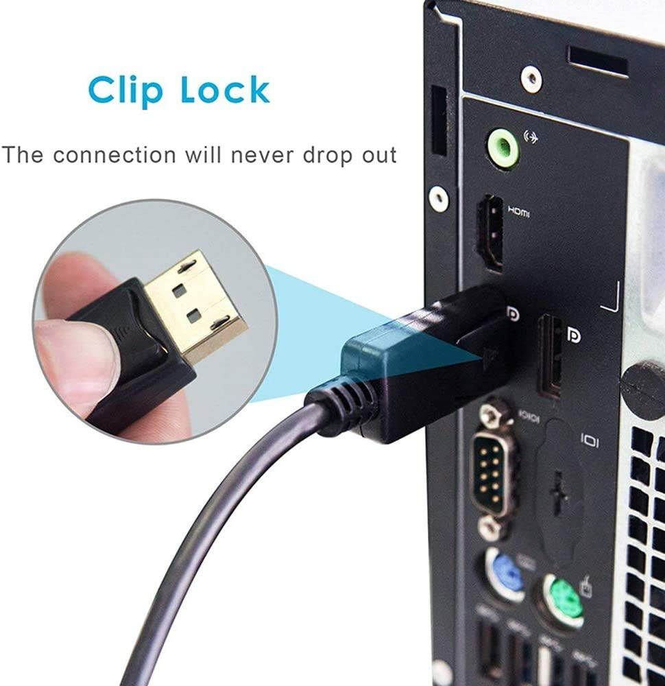 DisplayPort to HDMI, Hannord Gold-Plated DP Display Port to HDMI Adapter (Male to Female) 1080P HD Compatible for Lenovo Dell HP and Other Brand