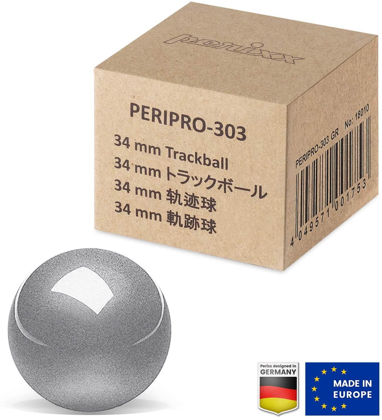 Trackball Mouse Ball, 1.34 Inches Trackball - Replacement Ball for Logitech M570, MX Ergo, Cordless and any trackball mice using 1.34 (34mm) trackball size, PERIMICE-517/520/717/720