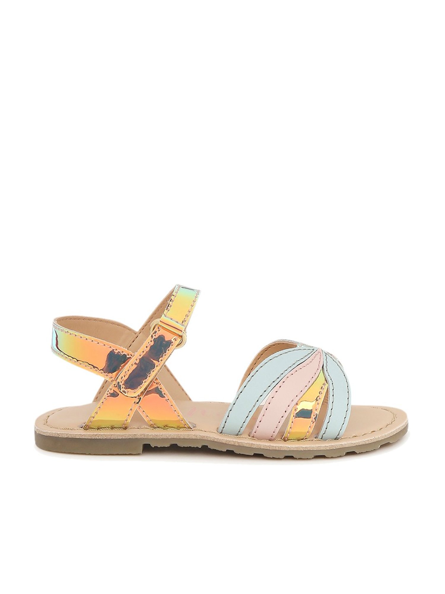Aria Nica Kids Sky Blue & Pink Ankle Strap Sandals