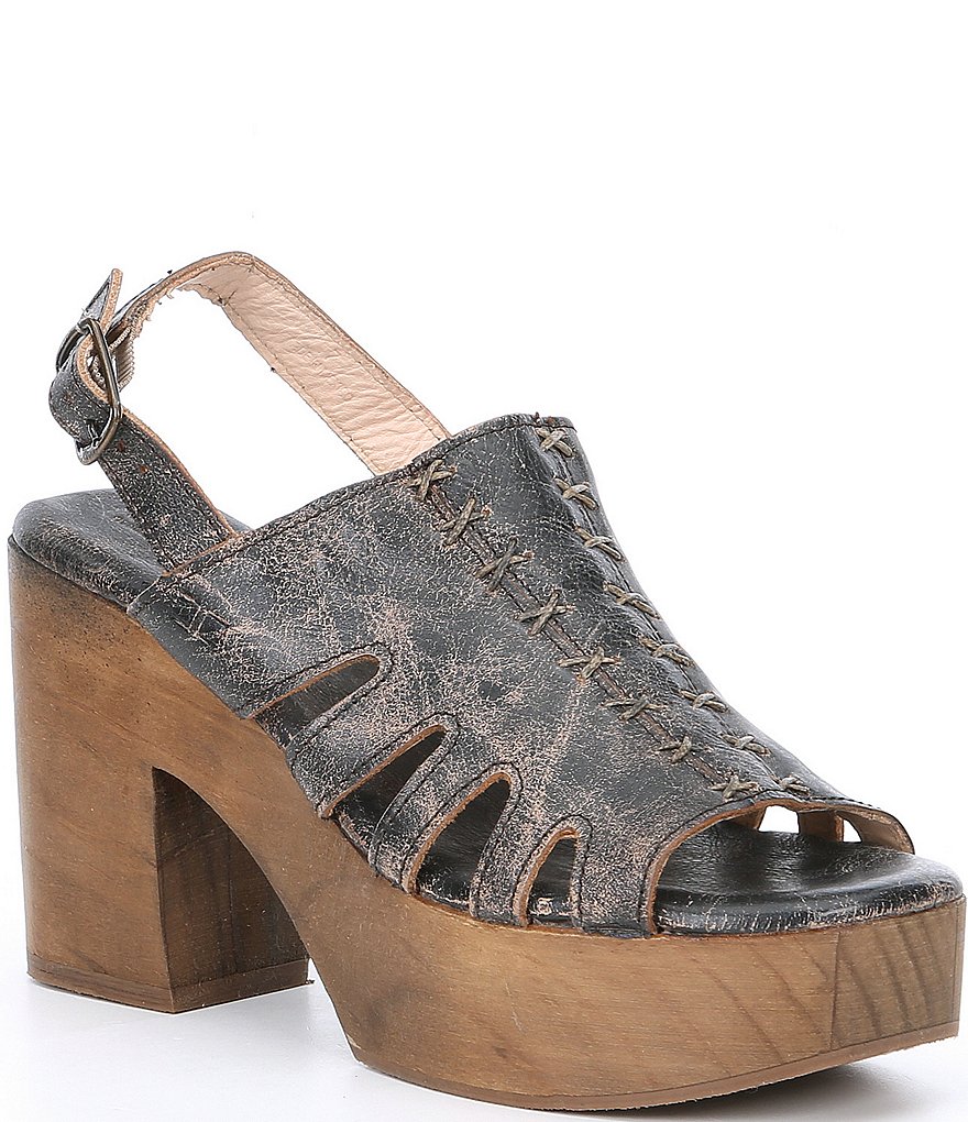 Bed Stu Fontella Leather Platform Dress Sandals