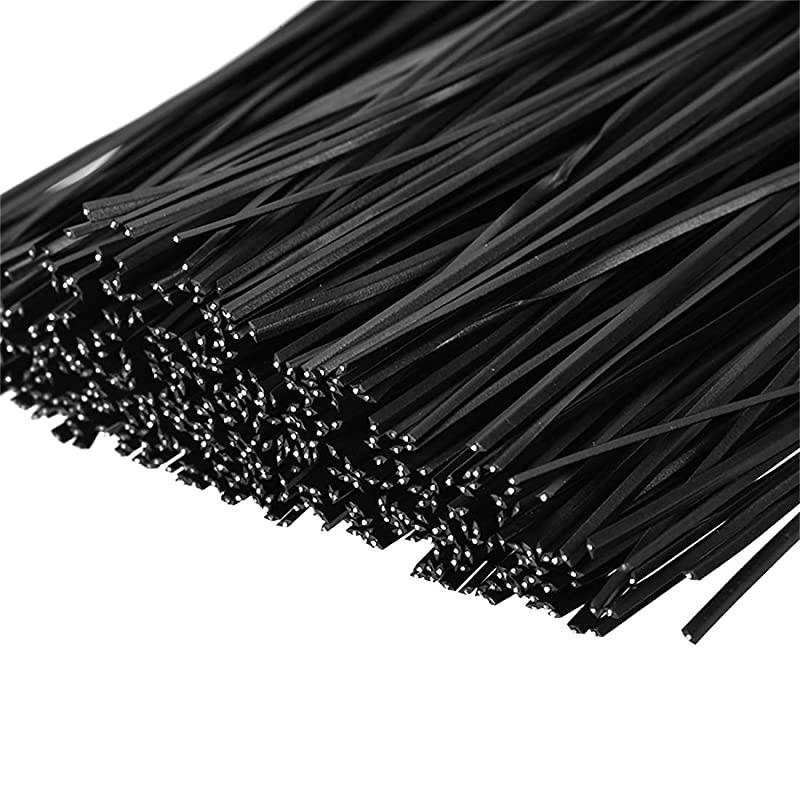 Metallic Twist Ties 150mmx18mm Plastic Black Cable Cord Ties 500pcs