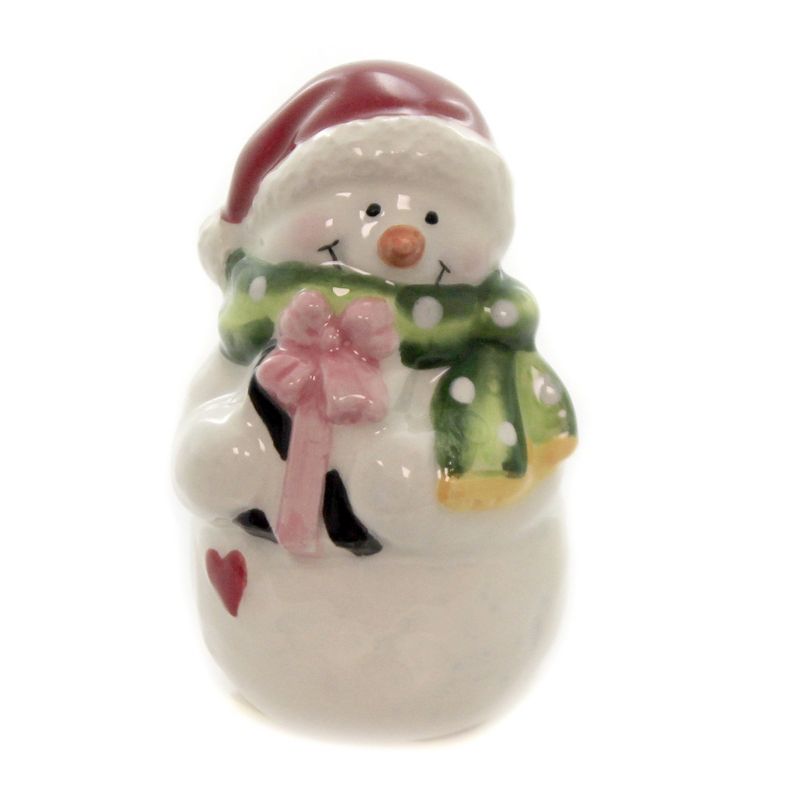 Tabletop 5.0" Snowman Salt Pepper Toothpick Believe Christmas Cosmos Gifts Corp.  -  Salt And Pepper Shaker Sets