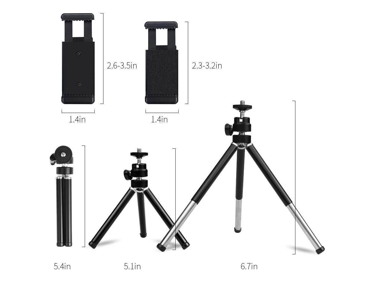 Webcam Tripod, Lightweight Mini Webcam Tripod for Logitech Webcam C920 C920S C922 C270 C615 Small Camera Tripod Mount Cell Phone Holder Stand