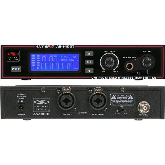 Galaxy Audio AS-1400 Personal Monitor System, EB4 Ear Buds, M: 516 to 558MHz