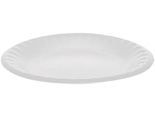 Pactiv YTH100060000 Unlaminated Foam Dinnerware, Plate, 6" Diameter, White, 1,000/Carton