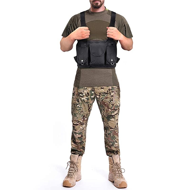 Fashion Chest Front Bag Pouch Multipurpose Sport Backpack Daypack Nylon Tactical Chest Rig for Men Women