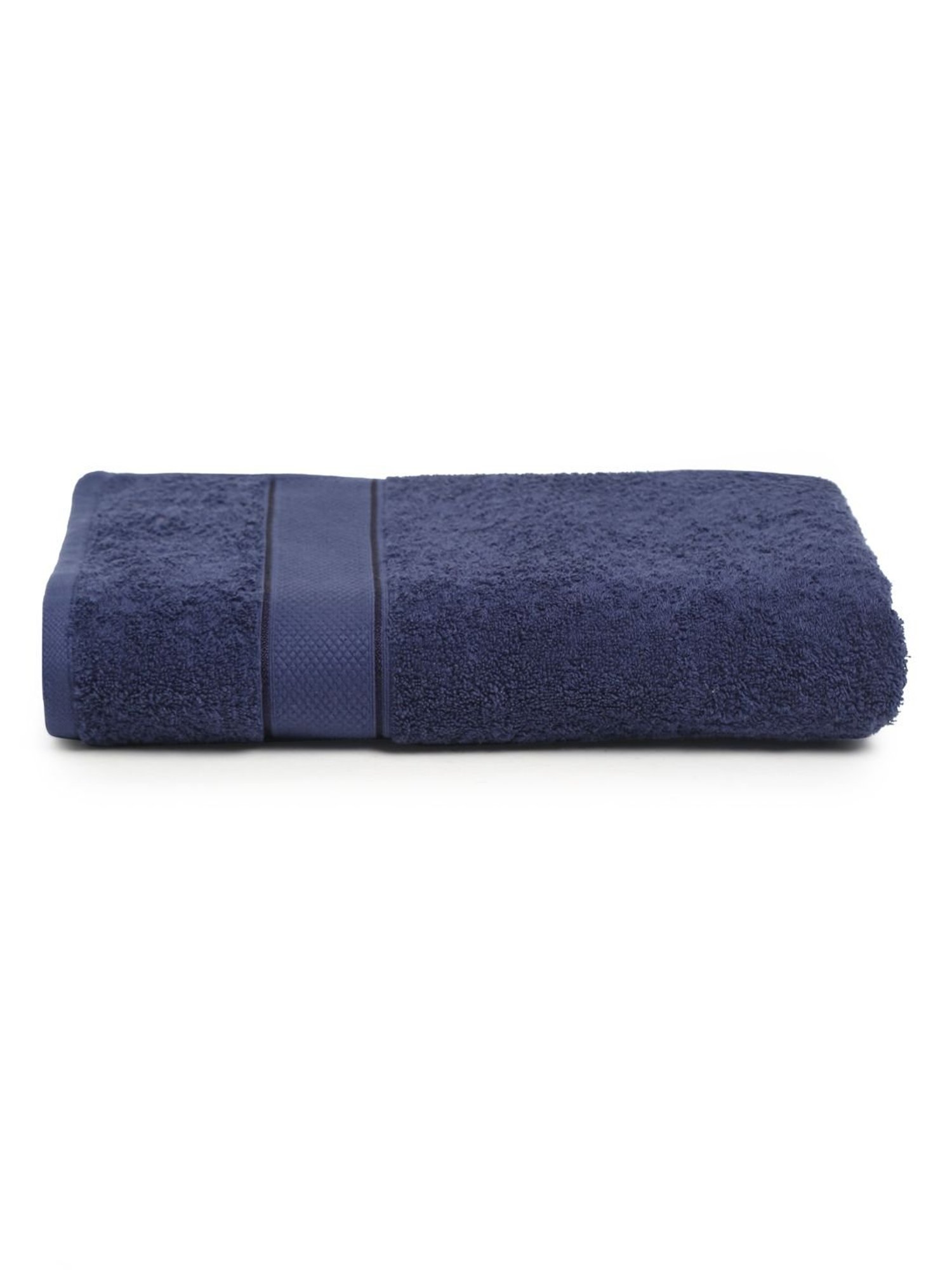 Creeva Navy Blue 525 GSM Cotton Bath Towel