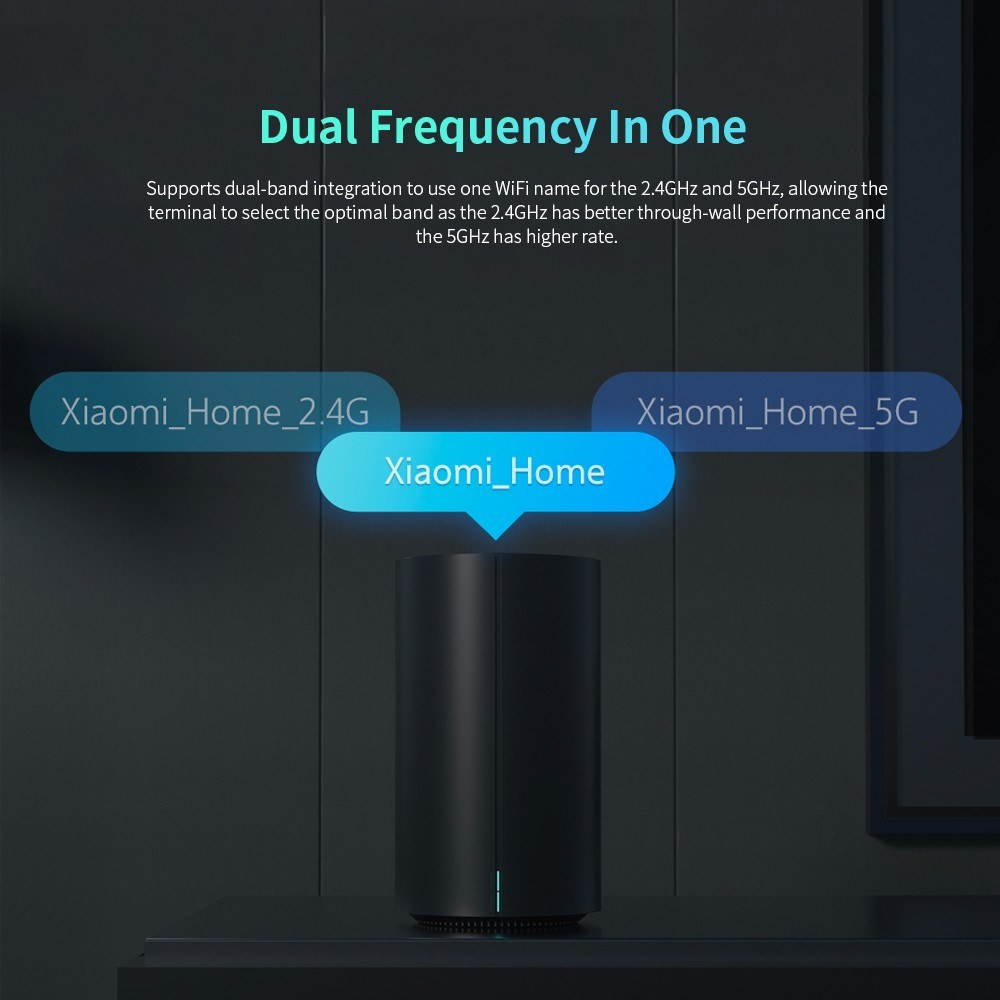 Xiaomi AC2100 High-speed Router Dual Frequency Band WiFi 128MB 2.4GHz 5GHz 360&deg; Coverage Dual Core CPU MU-MIMO Game Remote APP Control US Plug