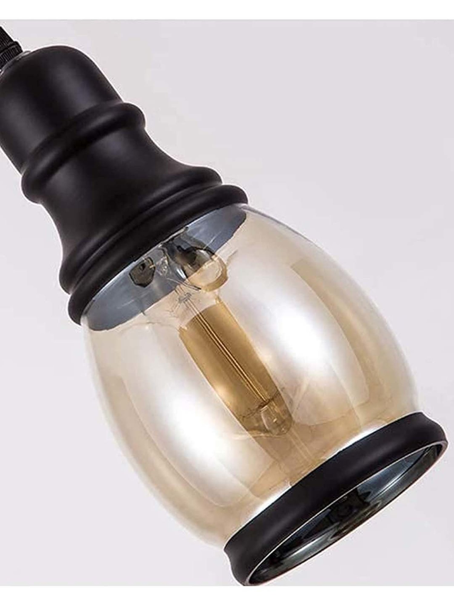 16" Glass/Metal Jasmine Tiffany Style Semi Flush Mount (Includes Energy Efficient Light Bulb) Cream - JONATHAN Y