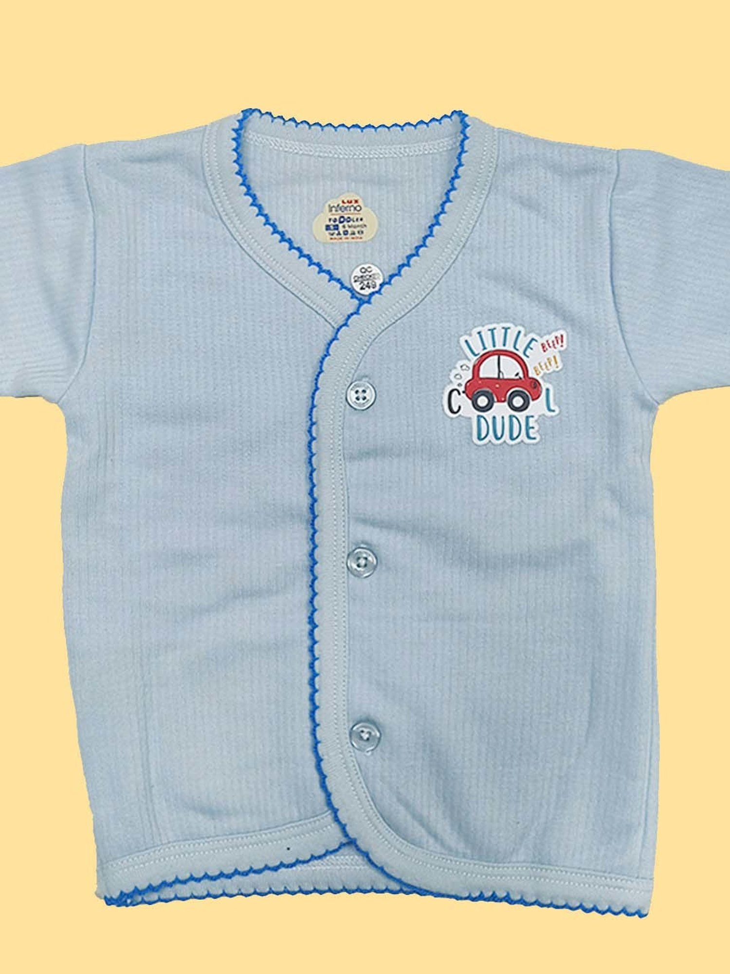 LUX Inferno Kids Maroon & Blue Printed Full Sleeves Thermal Set(Pack of 2)