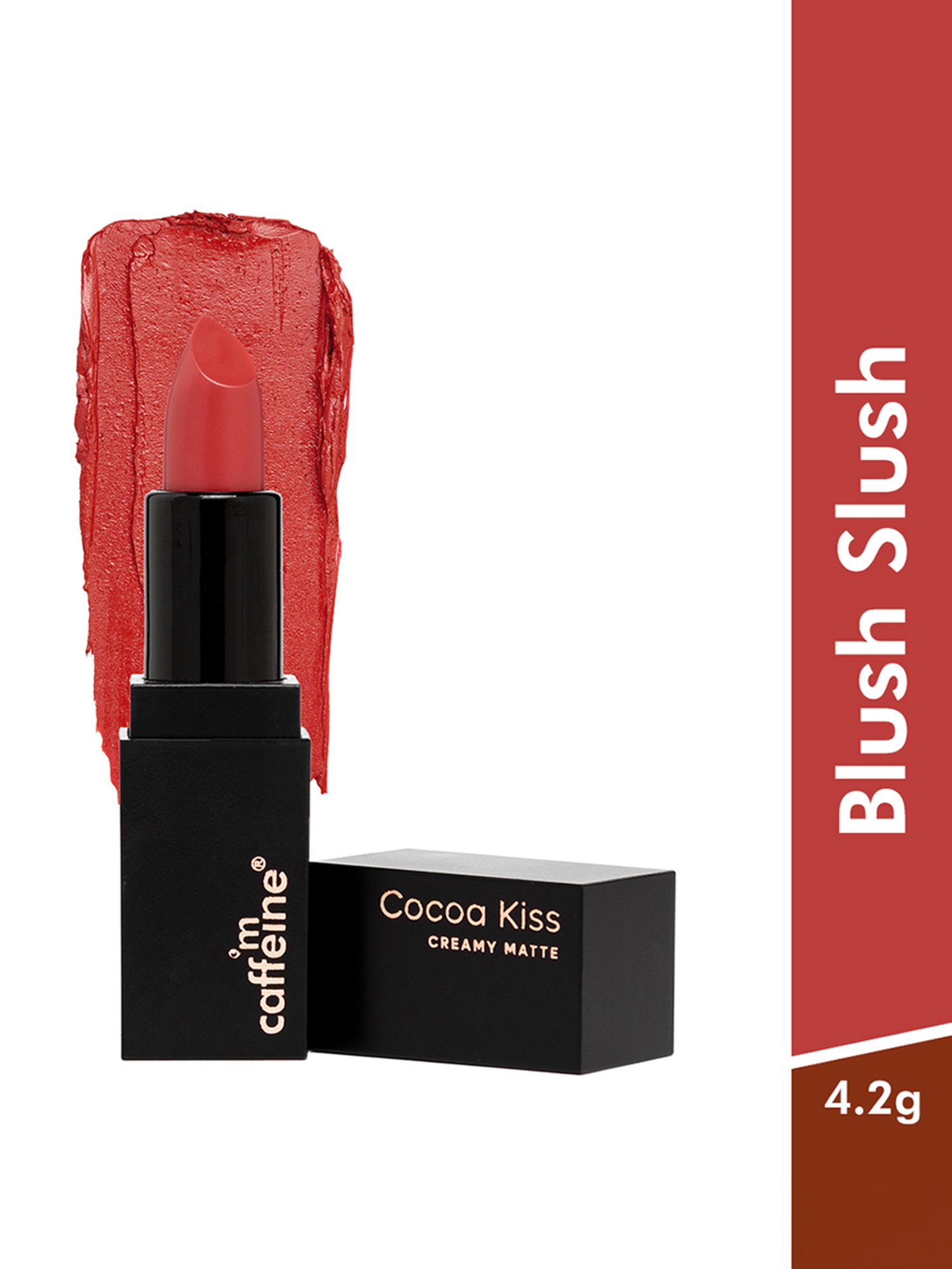 mCaffeine Cocoa Kiss Creamy Matte Lipstick Blush Slush - 4.2 gm