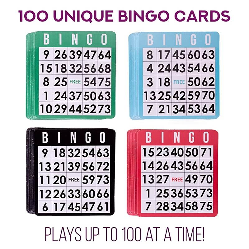 Royale Bundle | Complete Set with 1000 Chips 100 Cards and Jumbo Deck of Calling Cards | AllInclusive Kit for Schools Rec Centers Senior Homes Charity Events and Large Group Games