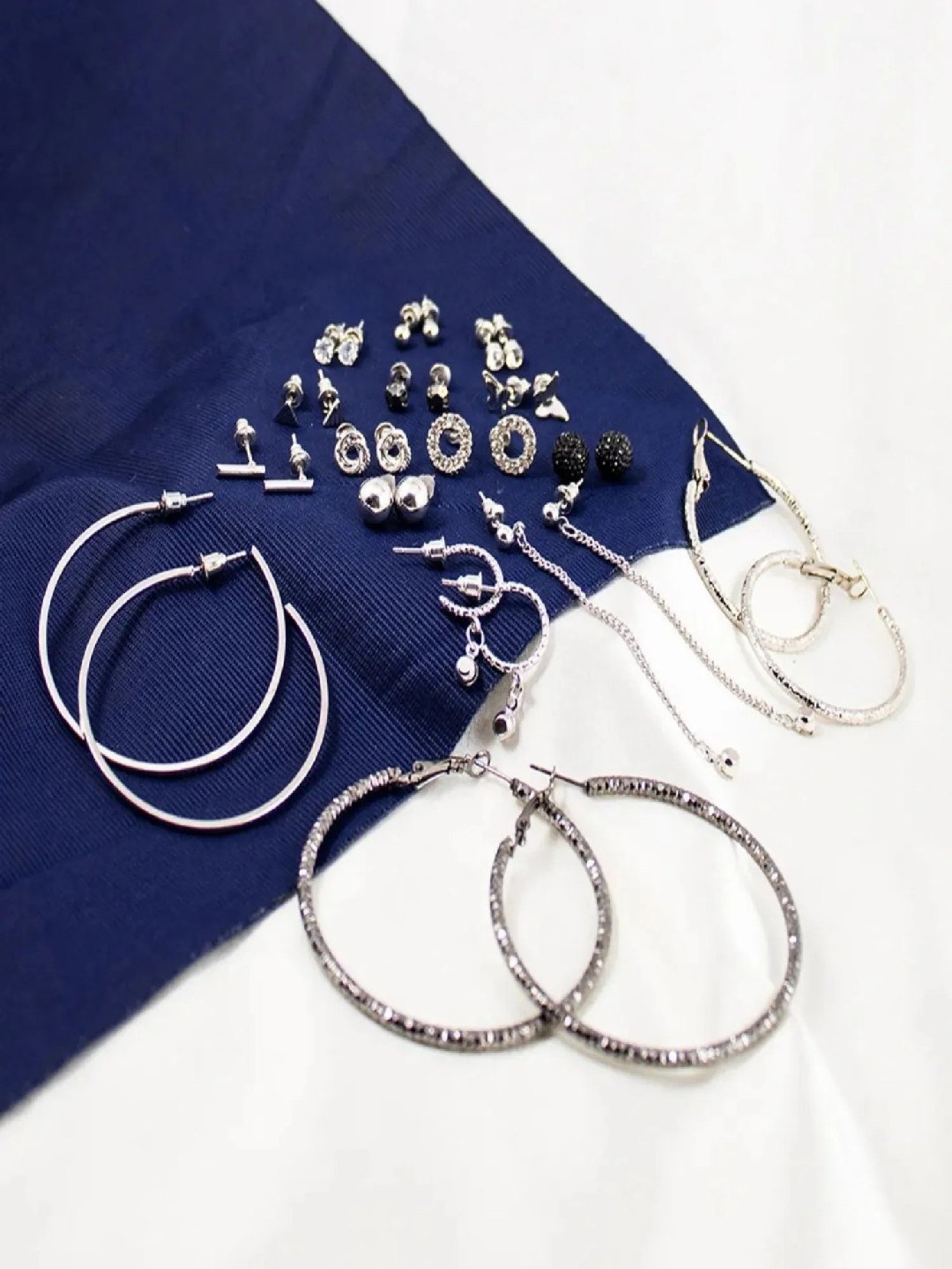 Jewelz Hoop & Stud Earring Set for Womens & Girls Pack of 16