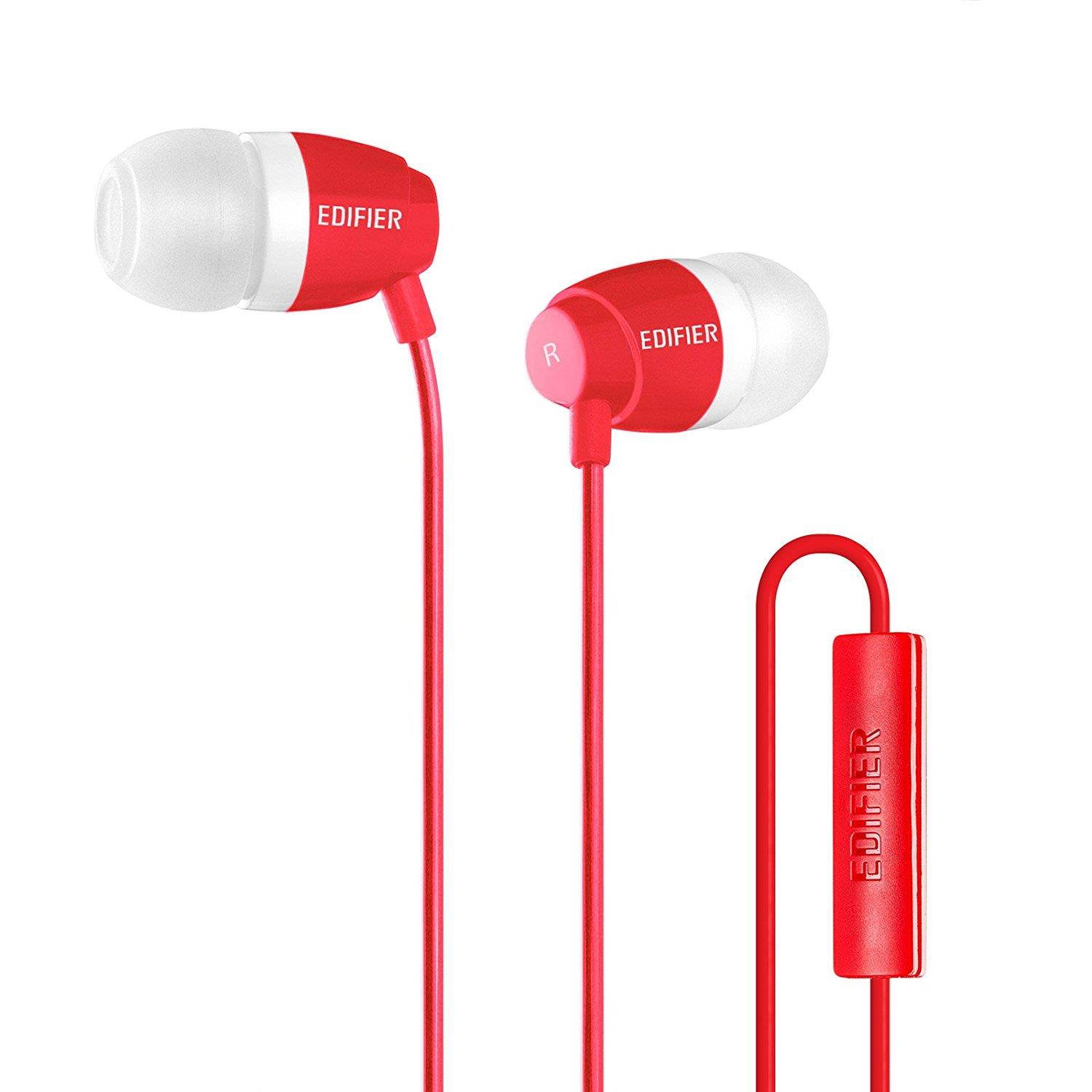 Edifier P210 In-Ear Headphones with Mic For Mobile Headset - Red