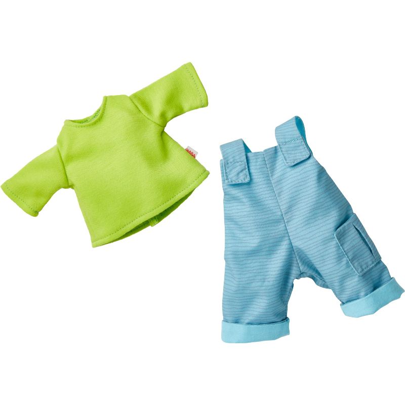 HABA Play Time Outfit for 12" HABA Soft Dolls - Gender Neutral Shirt & Overalls