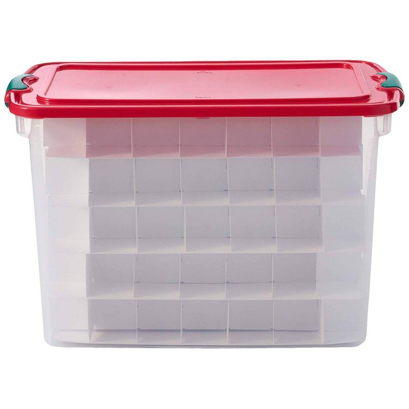 Homz 2pk 112qt Latching 140ct Ornament Storage