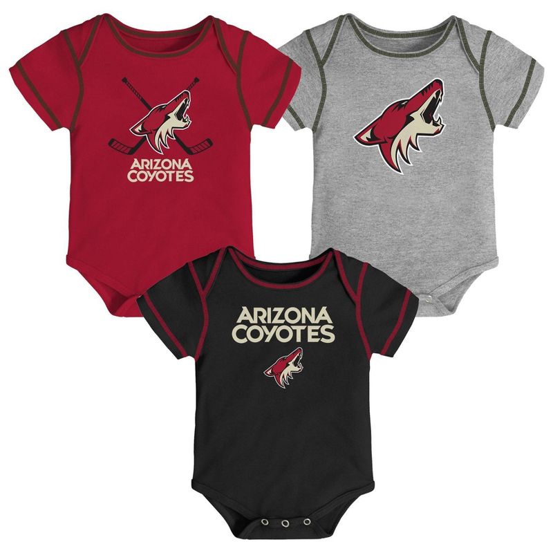 NHL Arizona Coyotes Boys' Game Winner 3pk Body Suit Set - 18M