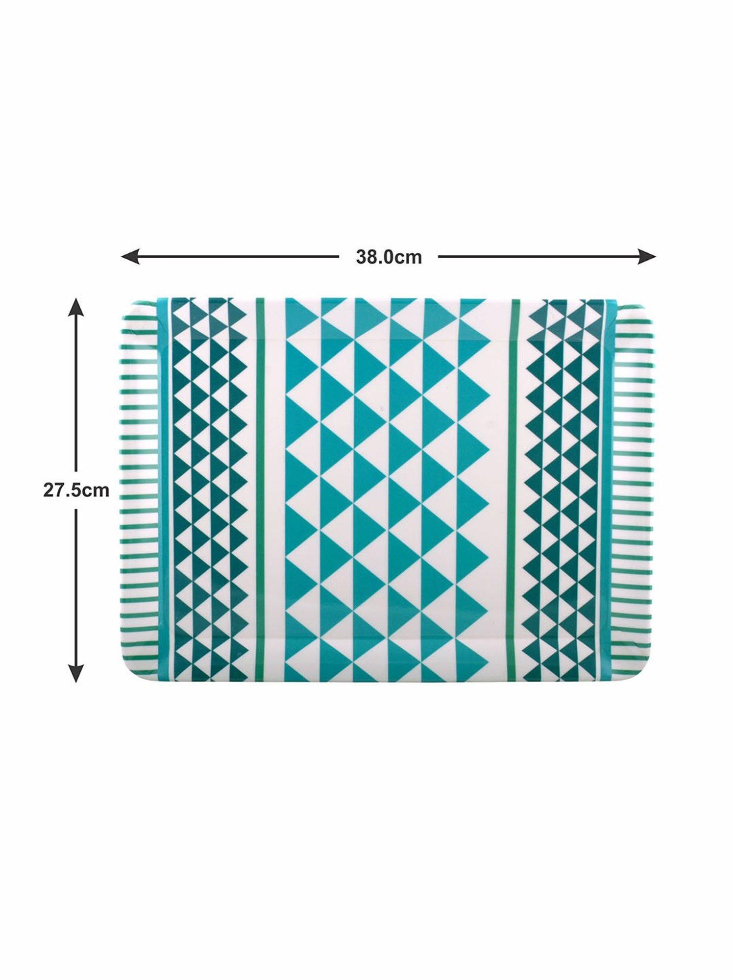 Goodhomes Green Melamine Serving Trays - Set of 3