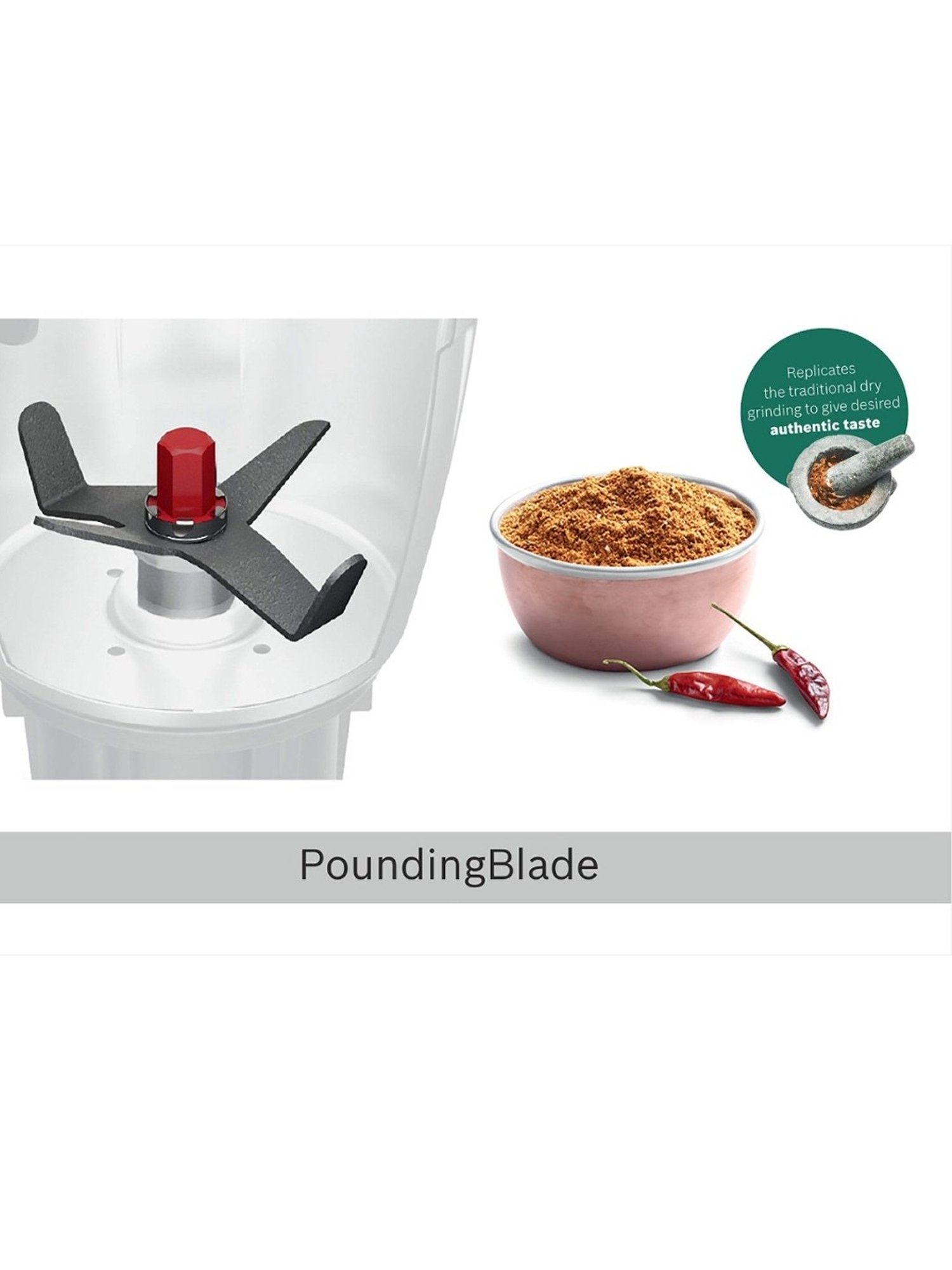 Bosch 750W TrueMixx Pro Mixer Grinder with Stone Pounding Technology & 3 Jars (Black)