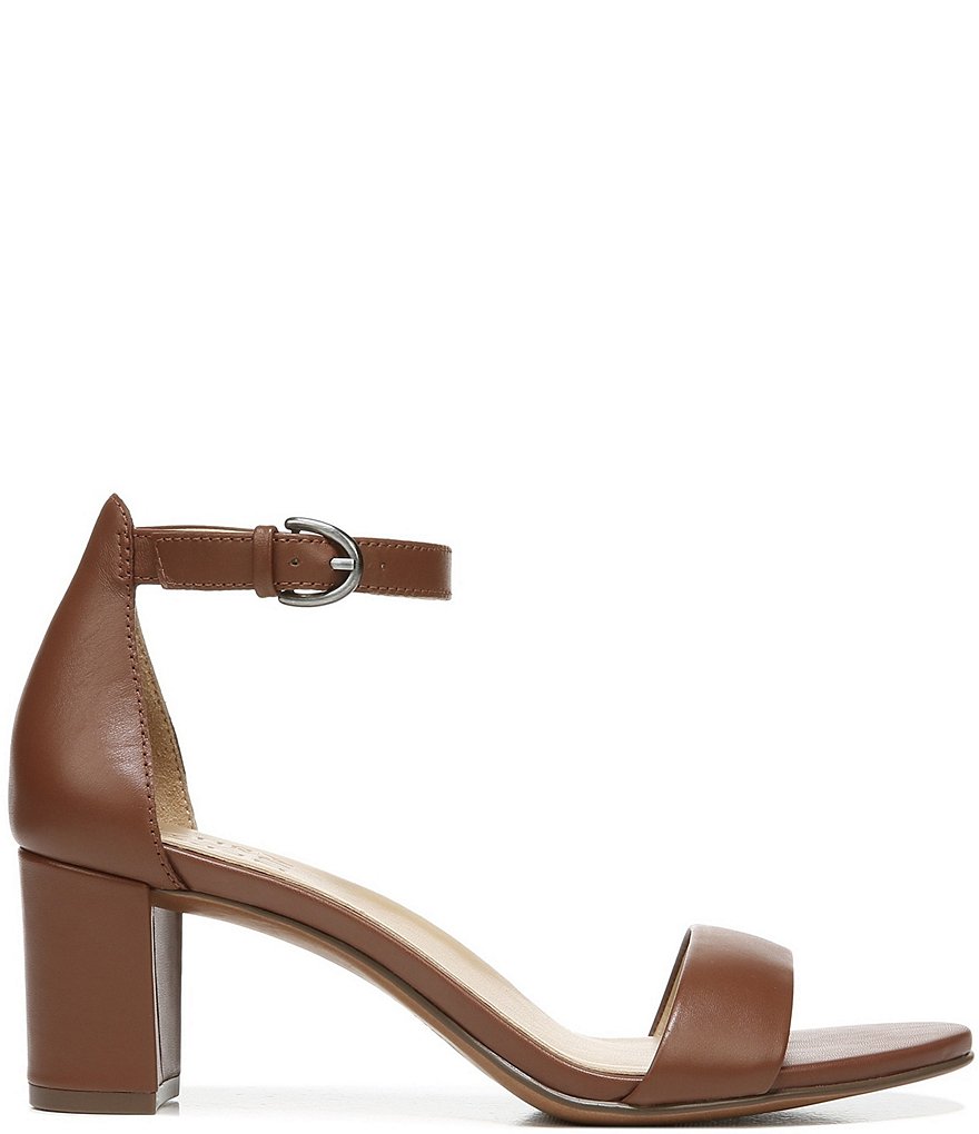 Naturalizer Vera True Colors Leather Ankle Strap Block Heel Dress Sandals