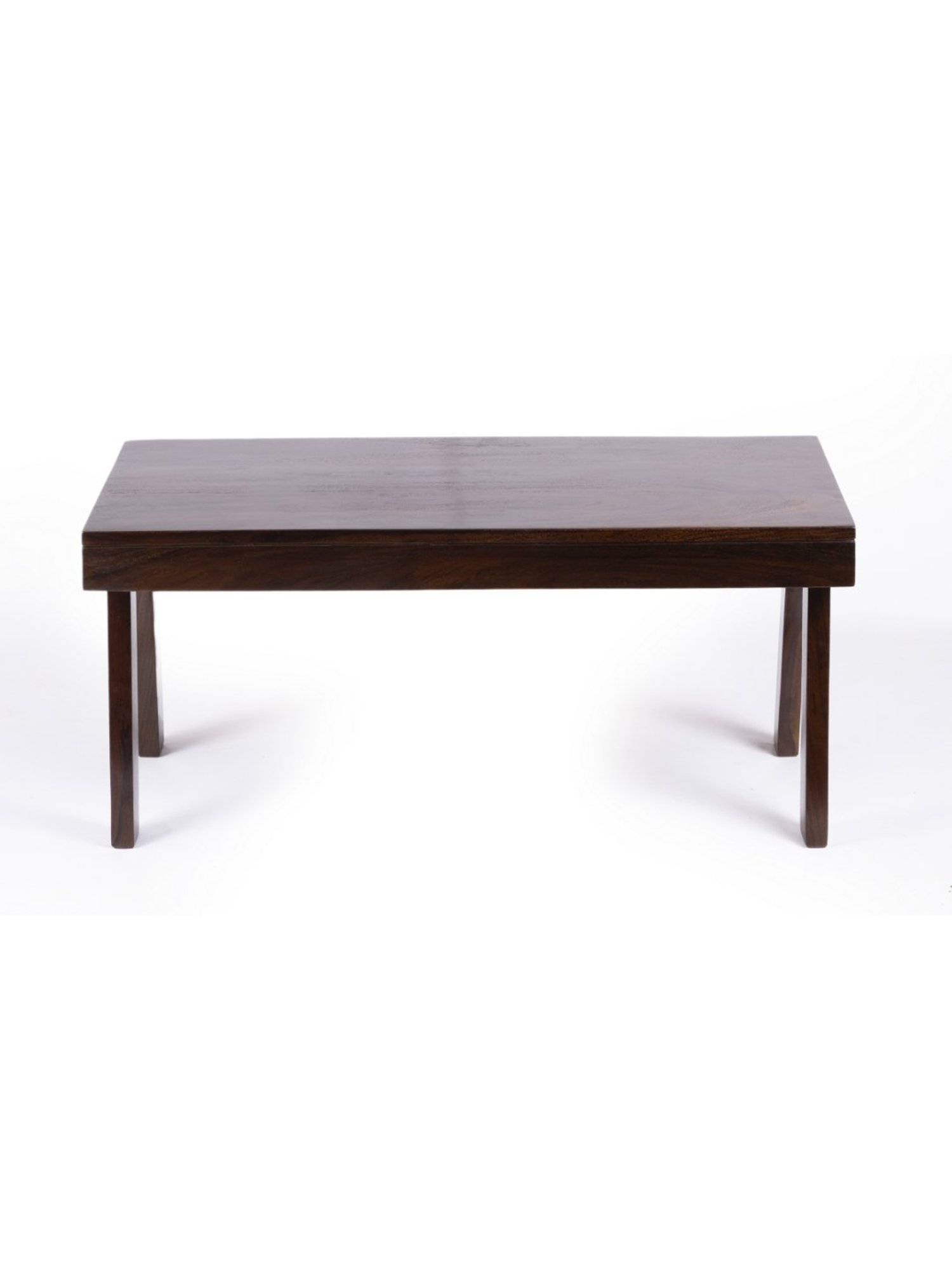 Ikiriya Mayfield Solid Dark Brown Wood Coffee Table Dark Walnut Finish