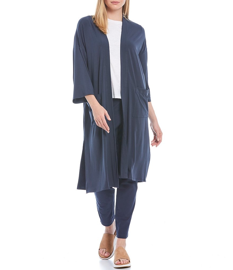 Eileen Fisher Washable Stretch Crepe Slim Ankle Pants