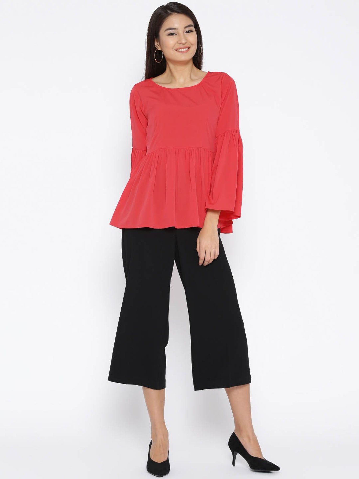 Sera Red Regular Fit Top