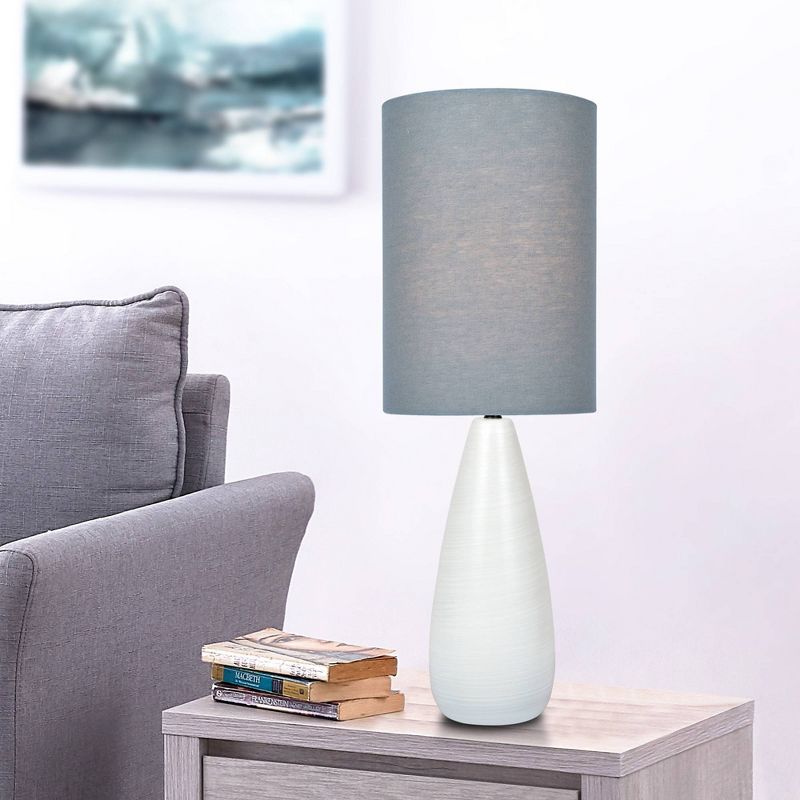 Quatro Table Lamp Brushed White  - Lite Source