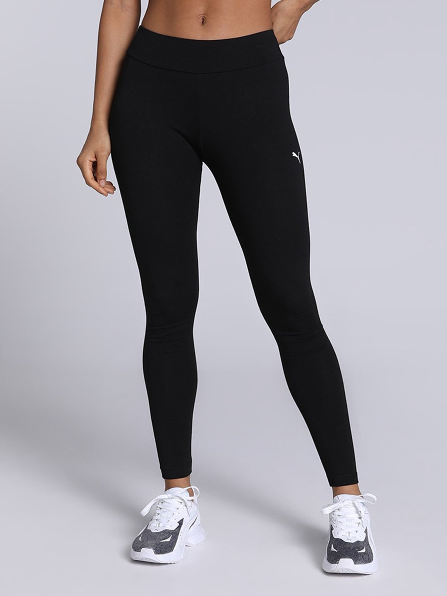 KENDALL + KYLIE Black Cotton Sports Tights
