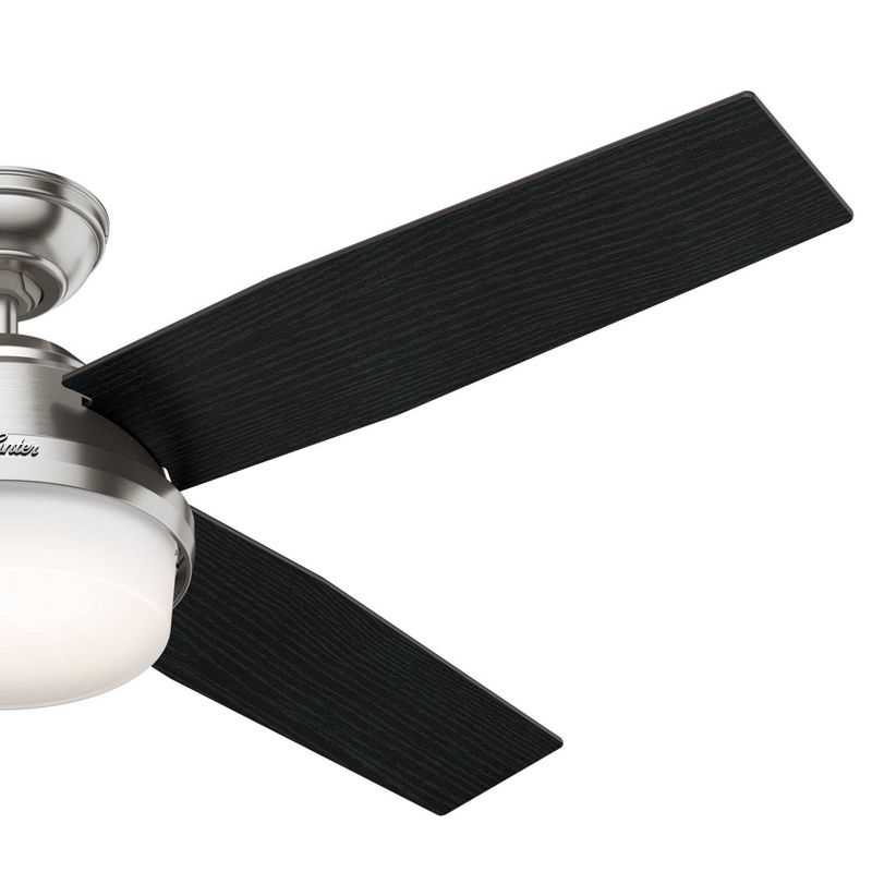 52" LED Dempsey Ceiling Fan with Remote (Includes Tunable Energy Efficient Light) Nickel - Hunter